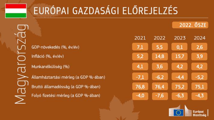 A Magyarországra vonatkozó előrejelzés főbb számai